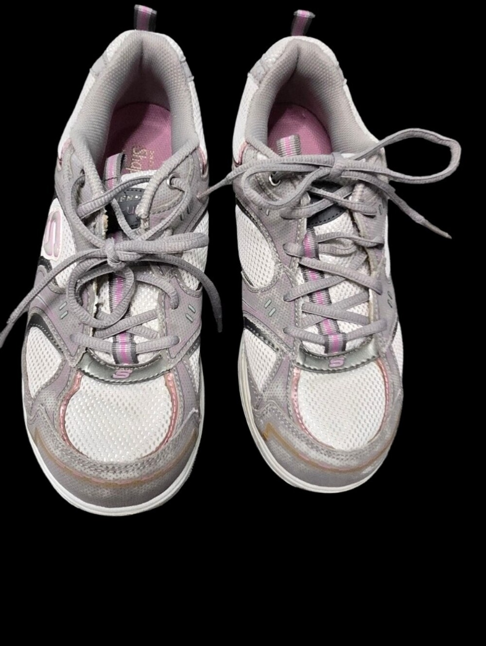 Skechers Shape-Ups Women's Gray and Pink Toning  Sneakers Size 10